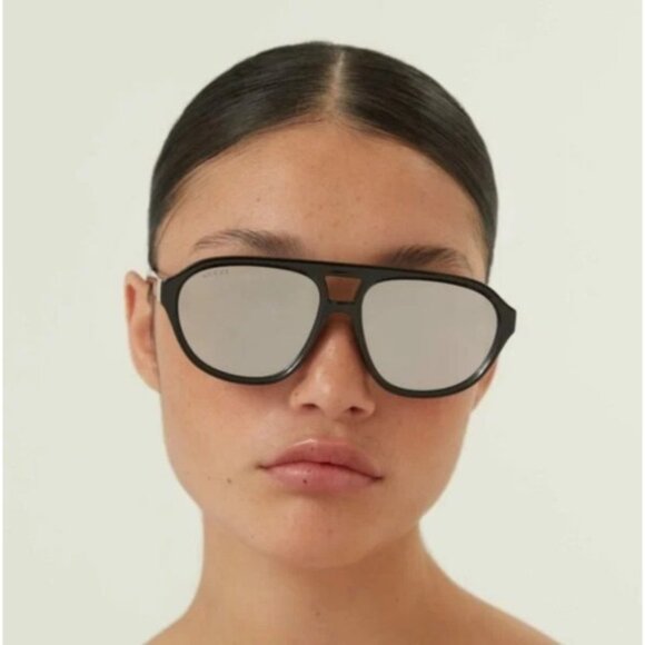 NEW GUCCI SUNGLASSES BLACK SILVER UNISEX EYEWEAR GUCCI main image 6